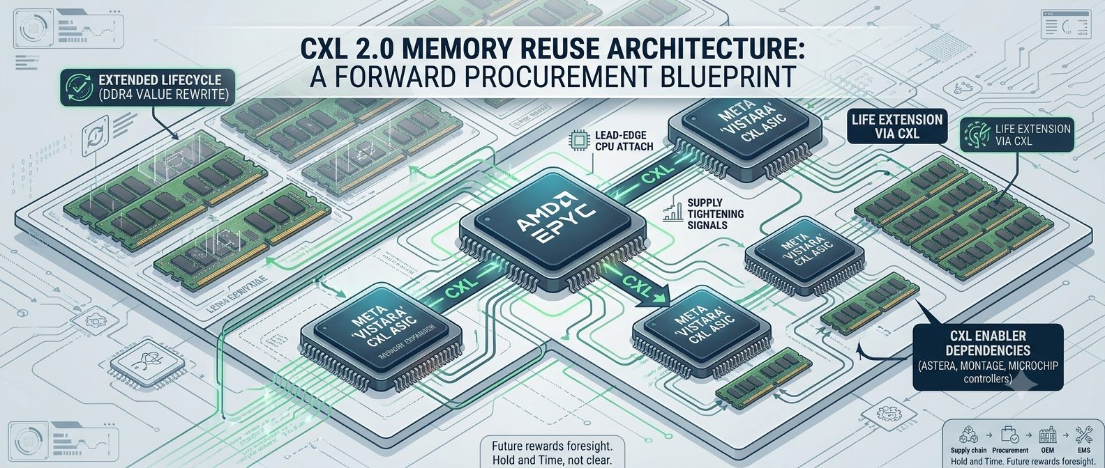 When a Hyperscaler Chooses to Recycle DDR4 Instead of Buying DDR5: What Meta's Vistara CXL ASIC Signals for OEM and EMS Memory Sourcing