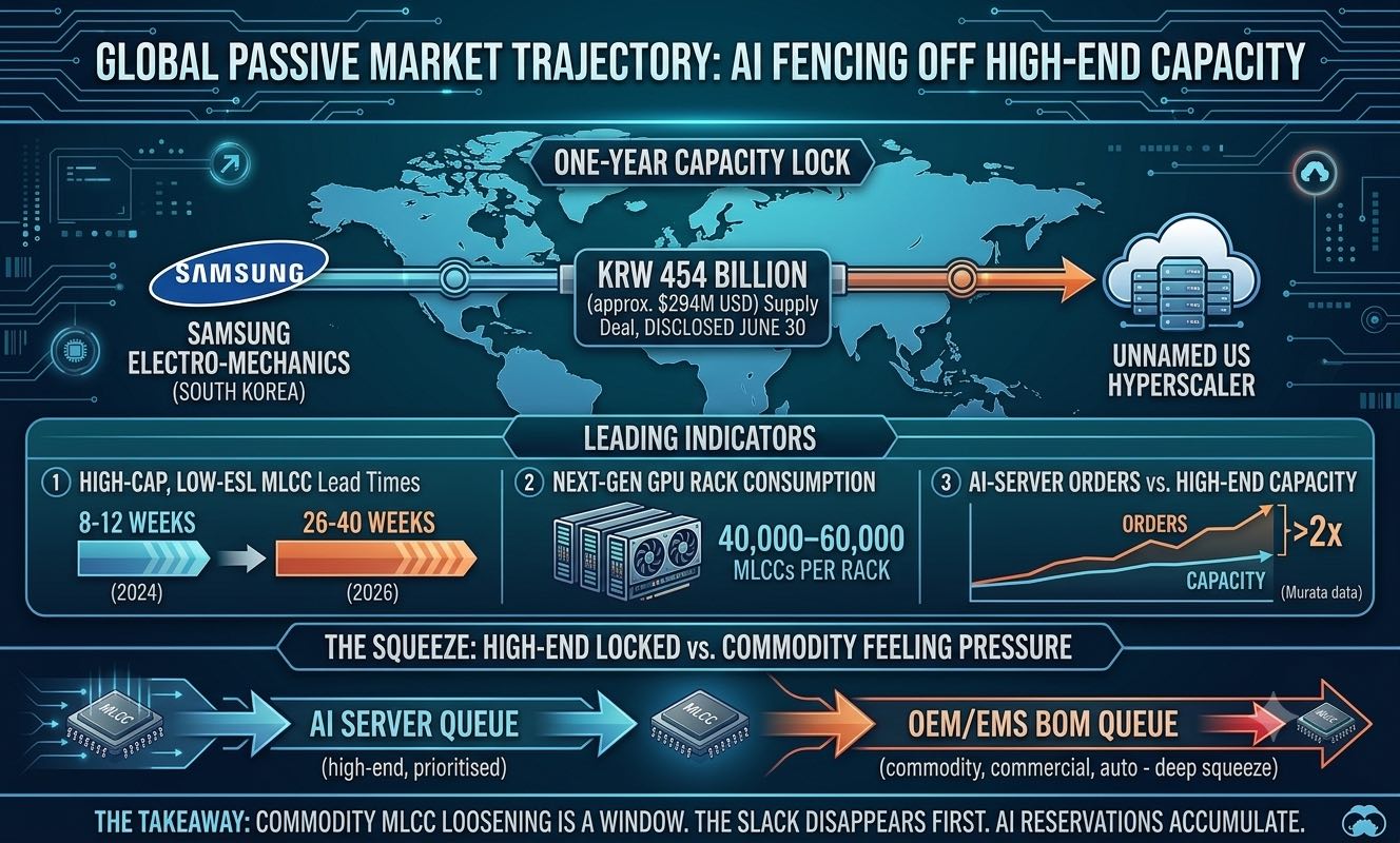 When a Single Disclosed Contract Locks a Year of AI-Server MLCC Output: What Samsung Electro-Mechanics' $294M Deal Signals for OEM and EMS Passive Sourcing