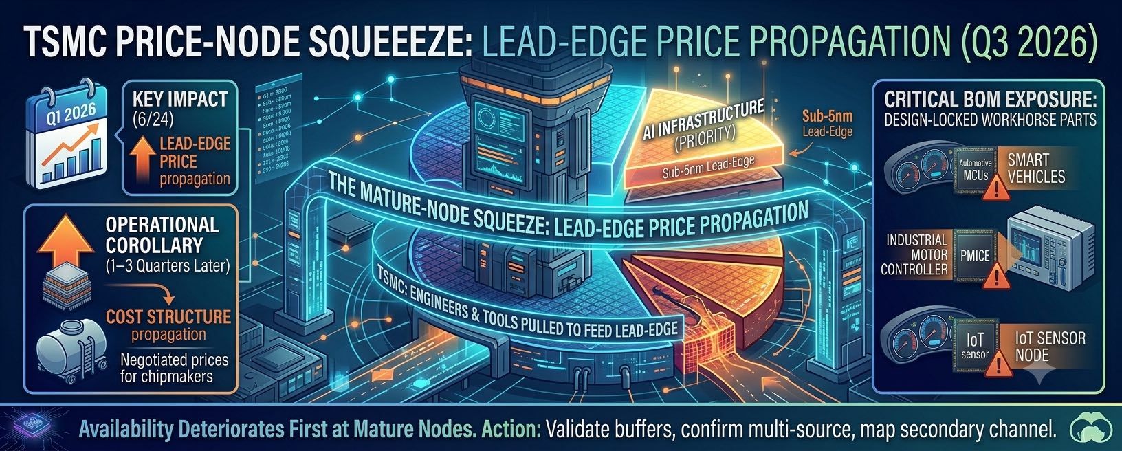 TSMC's June 24 All-Node Price Hike Is Less About the Leading Edge and More About Mature Capacity: What OEM and EMS Sourcing Teams Should Read From It