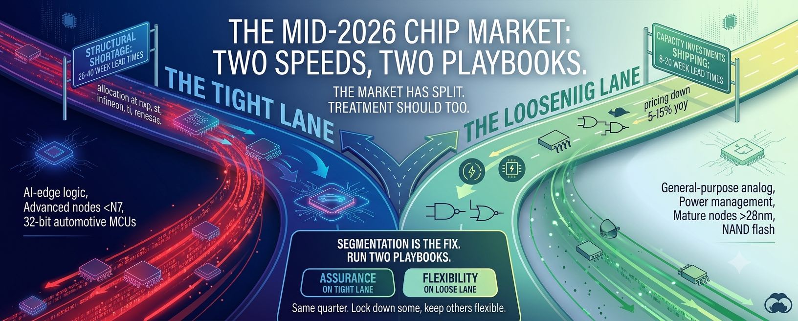 The Two-Speed Semiconductor Market of 2026: Why MCU Allocation and Analog Loosening Demand Two Different Sourcing Playbooks